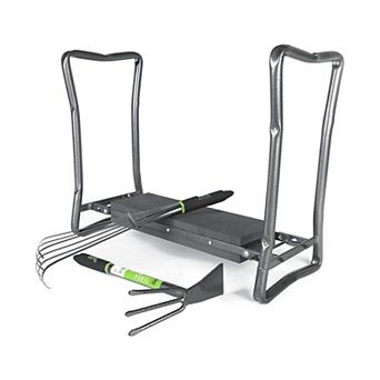 Yard Butler Garden Kneeler Bundle - 2-in-1 Kneeler & Seat with Terra Tools