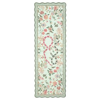 Vintage Snake Floral Area Rug Machine Washable Non-Slip Low-Pile Carpet for Bedroom Hallway Porch
