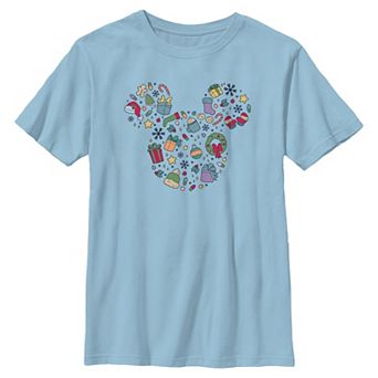 Boys 6-20 Disney's Mickey Mouse Christmas Icons Crew Tee