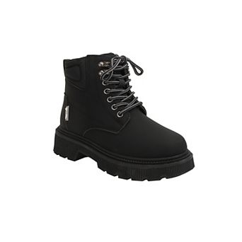 Yoki Women's Lace-Up Ankle Combat Boots