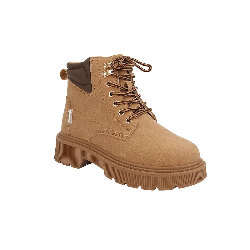 Yoki Women's Lace-Up Ankle Combat Boots,