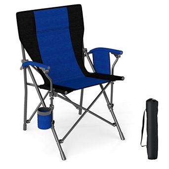 Portable Folding Oxford Cloth Camping Chair with Cup Holder and Side Pocket