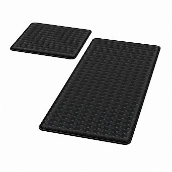 2 pc Anti Fatigue Kitchen Mats Cushioned Non Slip Waterproof Standing Rug Set