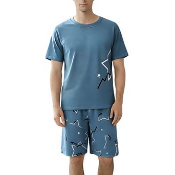 Mens Short Sleeve Lounge Set