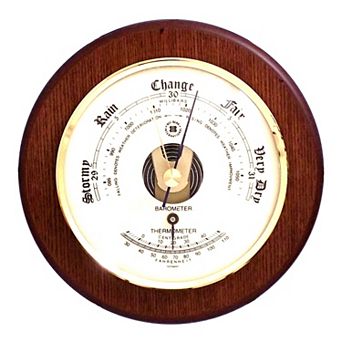 Wood Multifunction Vintage Wall Barometer