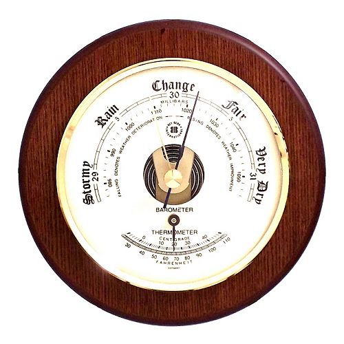 Wood Multifunction Wall Barometer