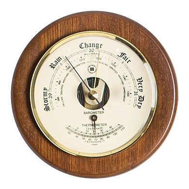 Wood Multifunction Vintage Wall Barometer