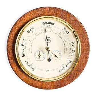 Wood Multifunction Wall Barometer