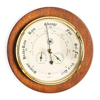 Wood Multifunction Wall Barometer