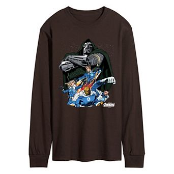 Men's Marvel Avengers: Doomsday Doctor Doom vs. The Fantastic Four Long Sleeve Graphic Tee