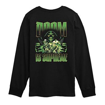 Boys 8-20 Marvel Avengers: Doomsday "Doom Is Supreme" Graphic Long Sleeve Tee