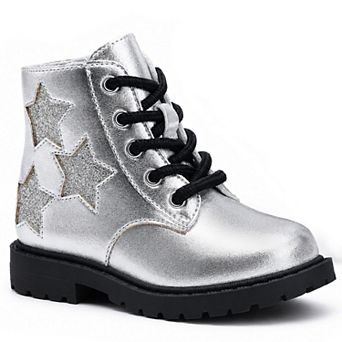 HOMEHOT Girls Combat Boots Side Zipper & Lace Up Boot for Toddler/Little Kid/Big Kid