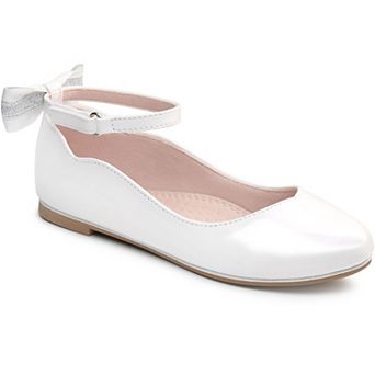 HOMEHOT Girls Mary Jane Dress Flat Shoes with Bow for Little Big Kids
