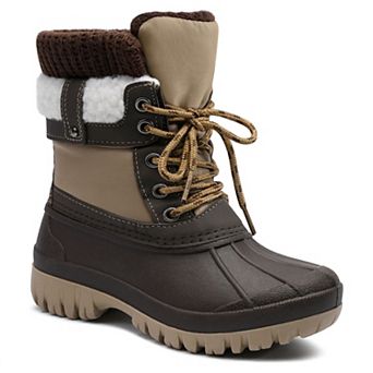HOMEHOT Boys Girls Winter Snow Boots Water Resistant Warm Shoes