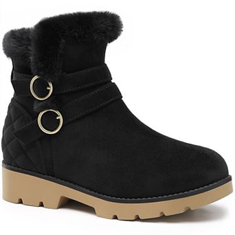 HOMEHOT Girls Ankle Boots Snow Winter Warm Shoes for Little Big Kids