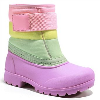 HOMEHOT Girls Boys Winter Snow Boots Water Resistant Warm Shoes for Toddler Little Big Kids