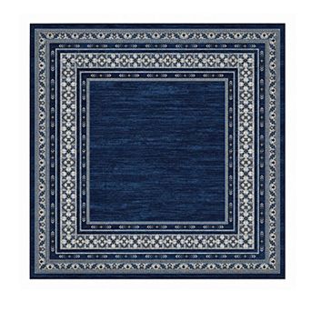 Vintage Multi‑Layer Border Washable Area Rug Wear Resistant Non-Slip Carpet for Living Room Bedroom