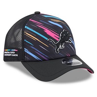 Men's New Era Black Detroit Lions 2026 NFL Crucial Catch 9FORTY Apex Adjustable Hat