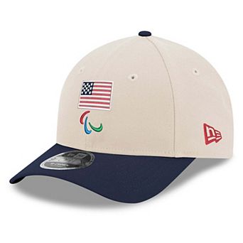 Men's New Era Cream Team USA Paralympics Chrome 9FORTY Adjustable Hat