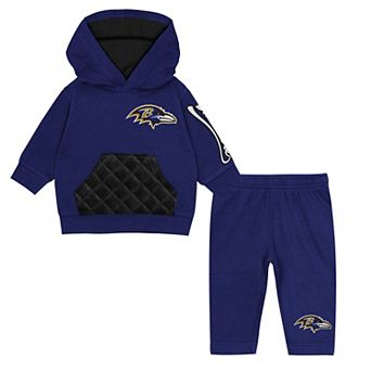 Toddler Outerstuff Purple Baltimore Ravens Drive Stopper Hoodie & Pants Fleece Set