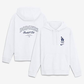Men's Nike White Los Angeles Dodgers Minimal Club Fleece Hoodie