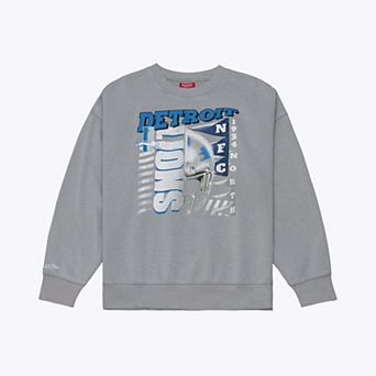 Women's Mitchell & Ness Gray Detroit Lions Street Graphic Crewneck Sweatshirt