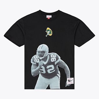 Men's Mitchell & Ness Reggie White Black Green Bay Packers Retired Solo Player T-Shirt