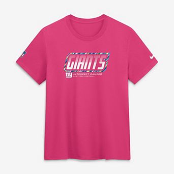 Women's Nike Pink New York Giants 2026 NFL Crucial Catch Tri-Blend Dri-FIT T-Shirt
