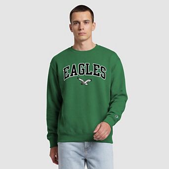 Men's Champion Kelly Green Philadelphia Eagles Contrast Lined Sweatshirt