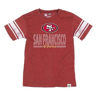 Youth Wes & Willy Scarlet San Francisco 49ers Football Jersey T-Shirt