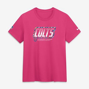 Women's Nike Pink Indianapolis Colts 2026 NFL Crucial Catch Tri-Blend Dri-FIT T-Shirt