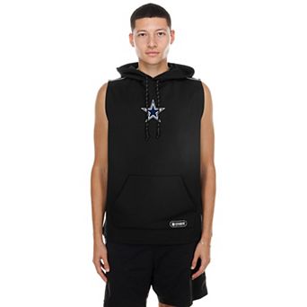 Men's New Era Black Dallas Cowboys Combine Authentic Sleeveless Hoodie