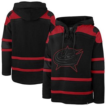 Men's '47 Black Columbus Blue Jackets Fall Color Pop Lacer Hoodie