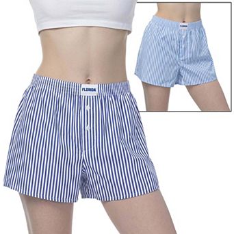 Women's ZooZatz Royal/White Florida Gators Two-Pack Boxer Shorts Set