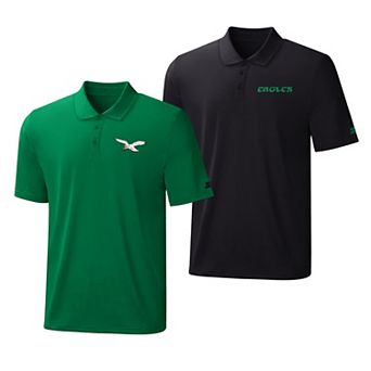 Men's Starter Kelly Green/Black Philadelphia Eagles Vintage Logo Polo Set
