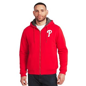 Men's Darius Rucker Collection by Fanatics Red/Gray Philadelphia Phillies Sherpa Lined Full-Zip Sweatshirt