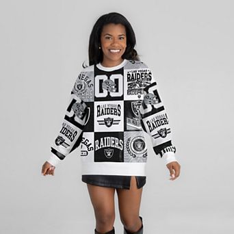Women's Gameday Couture White Las Vegas Raiders Highlight Reel Repeat Premium Fleece Sweatshirt