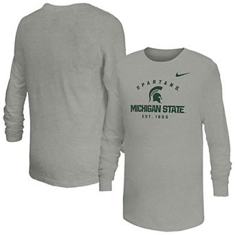 Youth Nike Gray Michigan State Spartans Legend Dri-FIT Long Sleeve T-Shirt