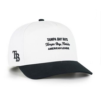 Men's '47 White/Black Tampa Bay Rays Contemporary Two-Tone Hitch Adjustable Hat
