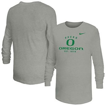 Youth Nike Gray Oregon Ducks Legend Dri-FIT Long Sleeve T-Shirt