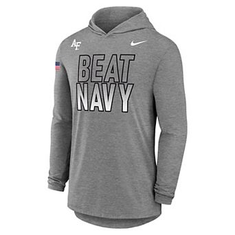 Men's Nike Gray Air Force Falcons 2026 Rivalry Collection Dri-FIT Hooded T-Shirt