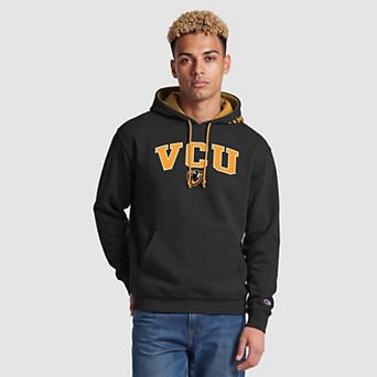 Men's Champion Black/Gold VCU Rams Contrast Hoodie