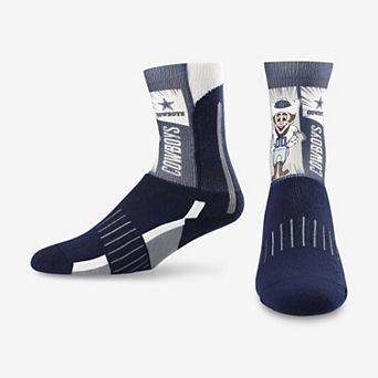 Youth For Bare Feet Navy Dallas Cowboys Mascot Crew Socks