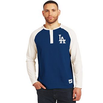 Men's Darius Rucker Collection by Fanatics Royal/White Los Angeles Dodgers Henley Long Sleeve T-Shirt