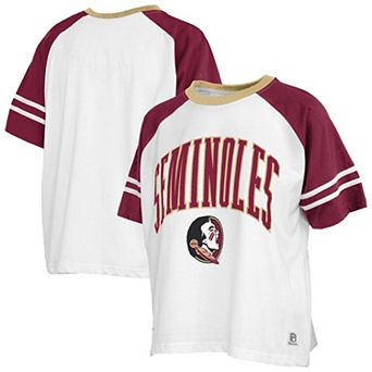 Women's Pressbox White Florida State Seminoles Sky Colorblock T-Shirt