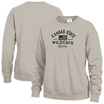 Women's Champion Tan Kansas State Wildcats Operation Hat Trick Powerblend Sweatshirt