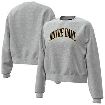 Women's Under Armour Heather Gray Notre Dame Fighting Irish Icon Fleece Sweatshirt