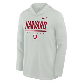 Men's Nike Gray Harvard Crimson Basketball Lightweight Dri-FIT Hoodie