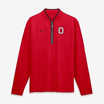 Men's Nike Scarlet Ohio State Buckeyes Courtside Victory Dri-FIT Half-Zip Pullover