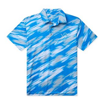 Men's Chubbies Blue Detroit Lions Color Blitz Polo